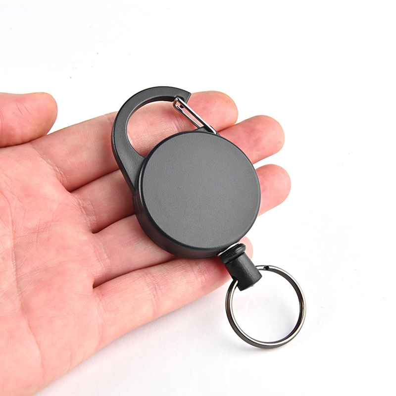 Keychain Multi Tool - Porte-clés rétractable robuste, antivol, avec mousqueton,