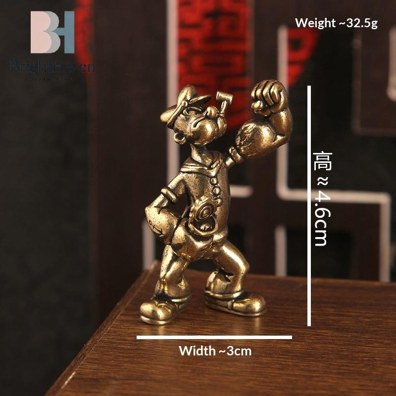 Men'S Accessories Office - Figurine Popeye le marin en laiton,