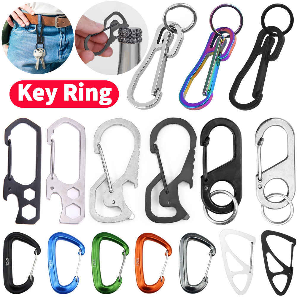 Keychain Multi Tool - Porte-clés mousqueton d'escalade en plein air,