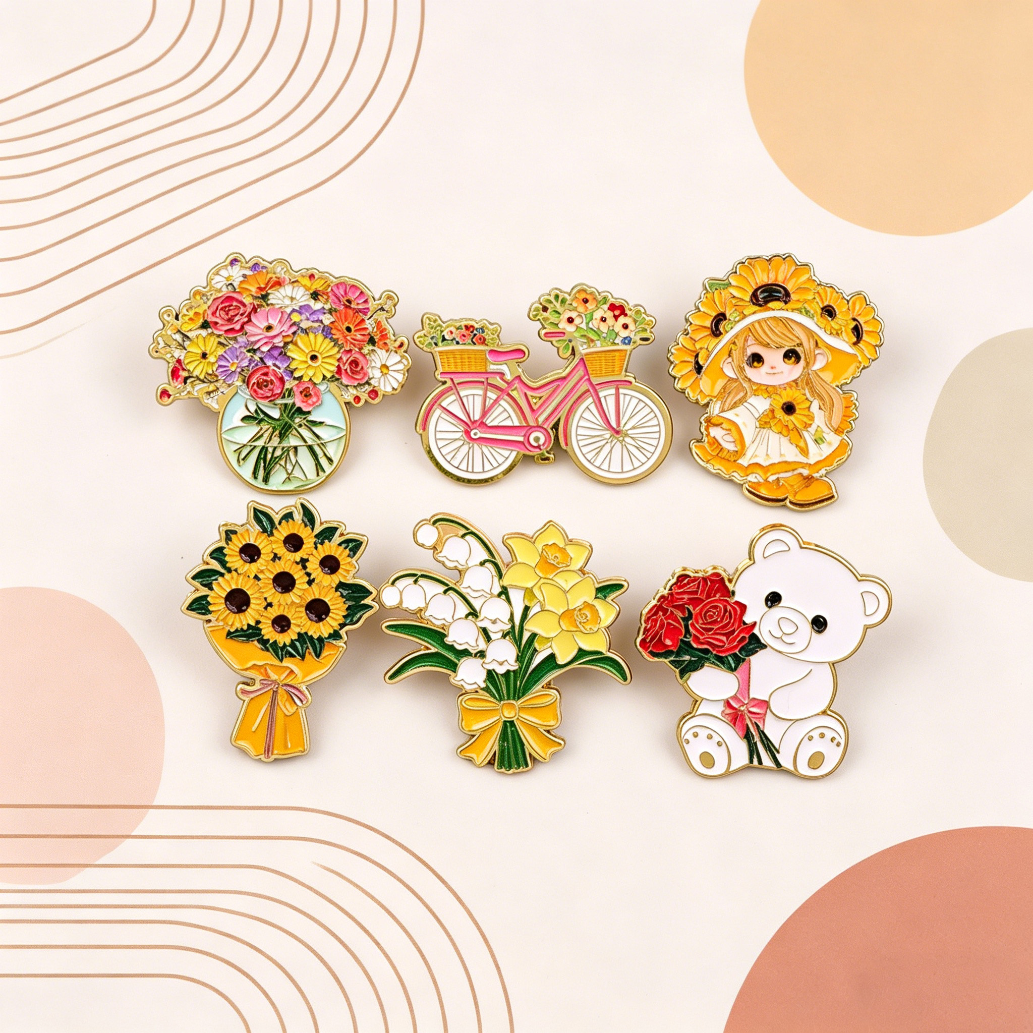 Men Accessories Bouquet - Broche Fleur Mignonne pour Hommes et