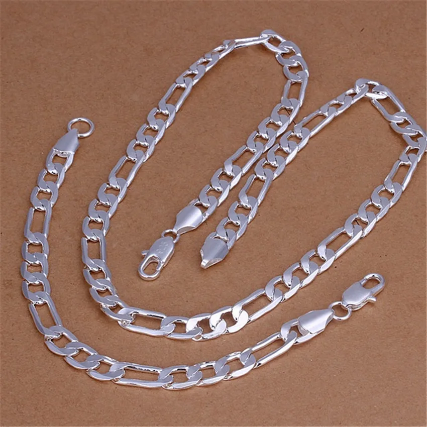 Men'S Accessories Office - 925 argent sterling classique 8MM chaîne