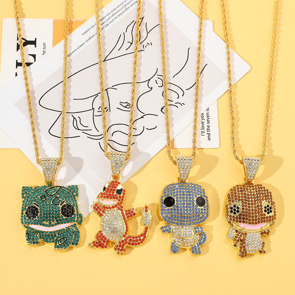 Men Accessories Jewelry - Collier Squirtle serti de diamants, tendance