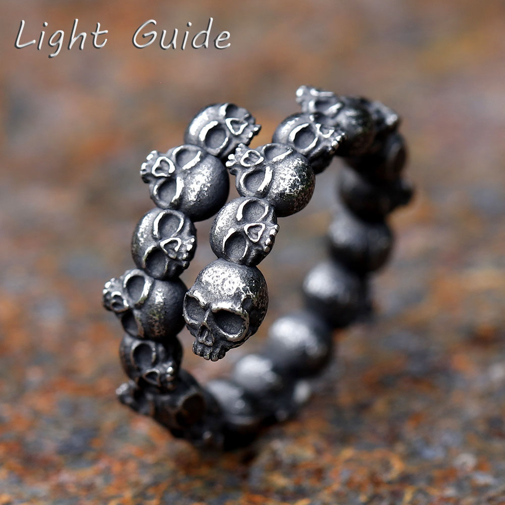 Men Accessories Guide - 2023 nouveau Vintage gothique acier crâne
