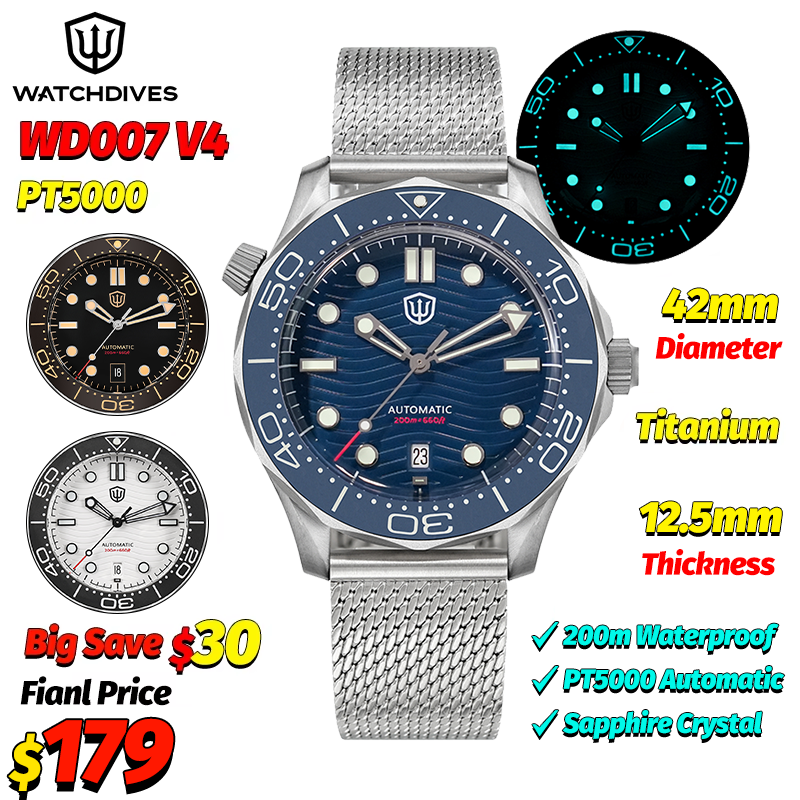 Men Accessories Jewelry - Watchdives WD007 V4 montre de plongée