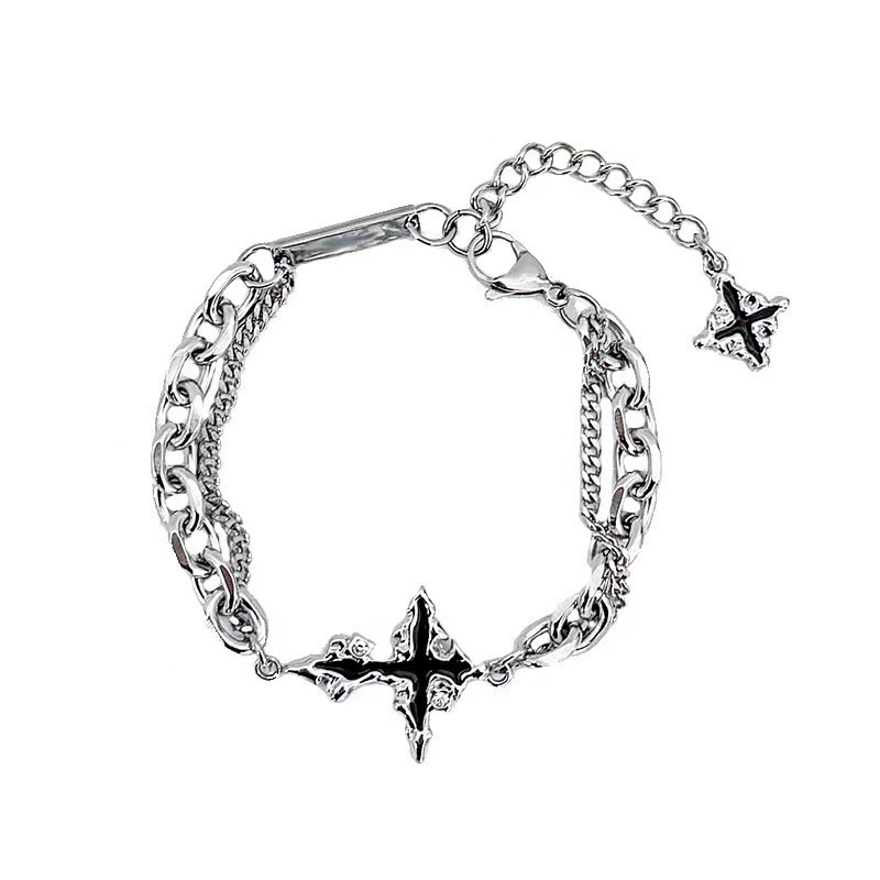 Punk noir croix pendentif chaî - Men'S Accessories In The 90S avis et prix