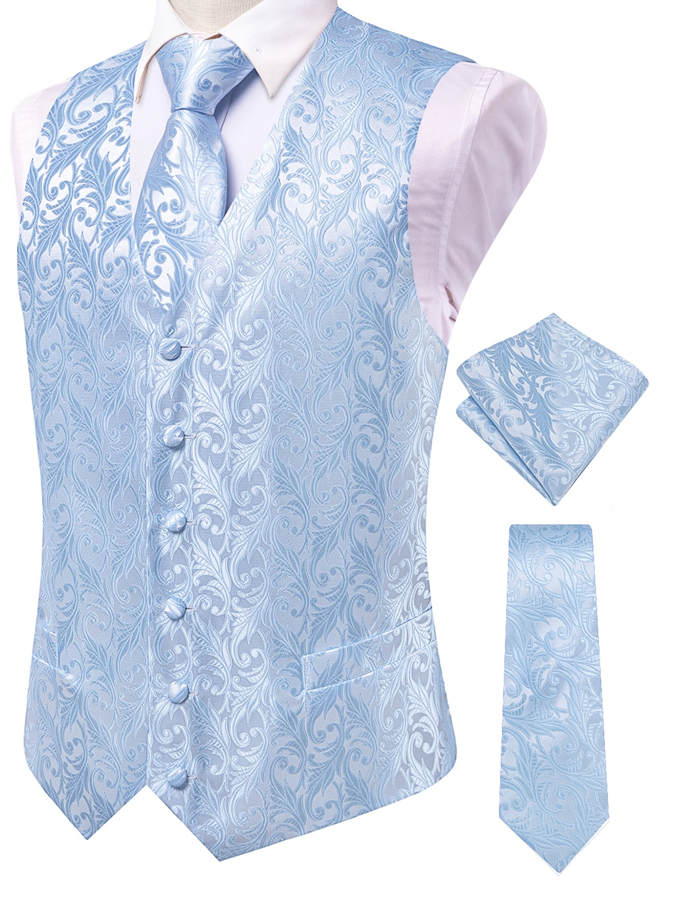Ensemble 3 pièces bleu clair j - Men'S Accessories Office avis et prix