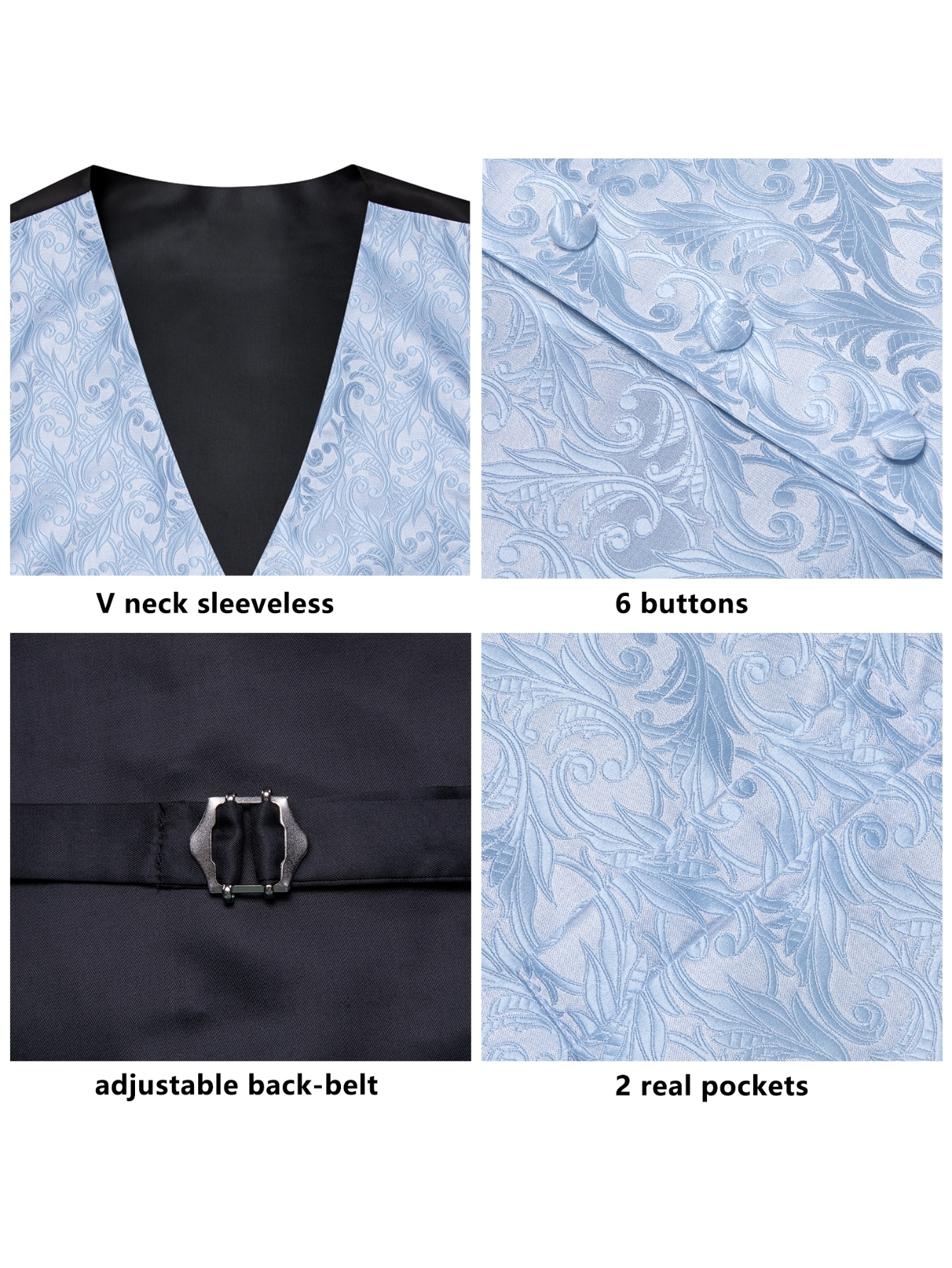 Ensemble 3 pièces bleu clair j - Men'S Accessories Office avis et prix