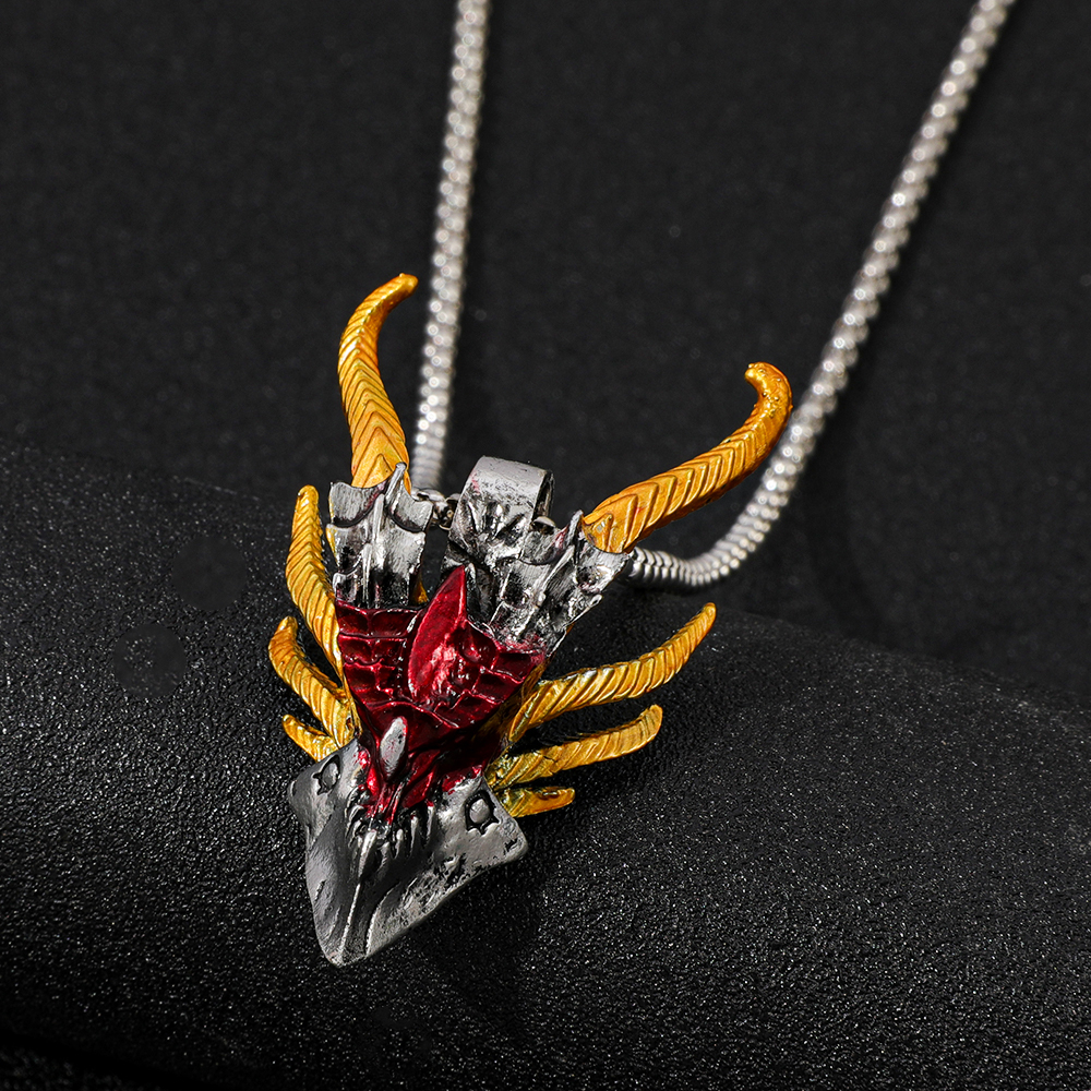 Collier pendentif tête de drag - Men Accessories Jewelry avis et prix