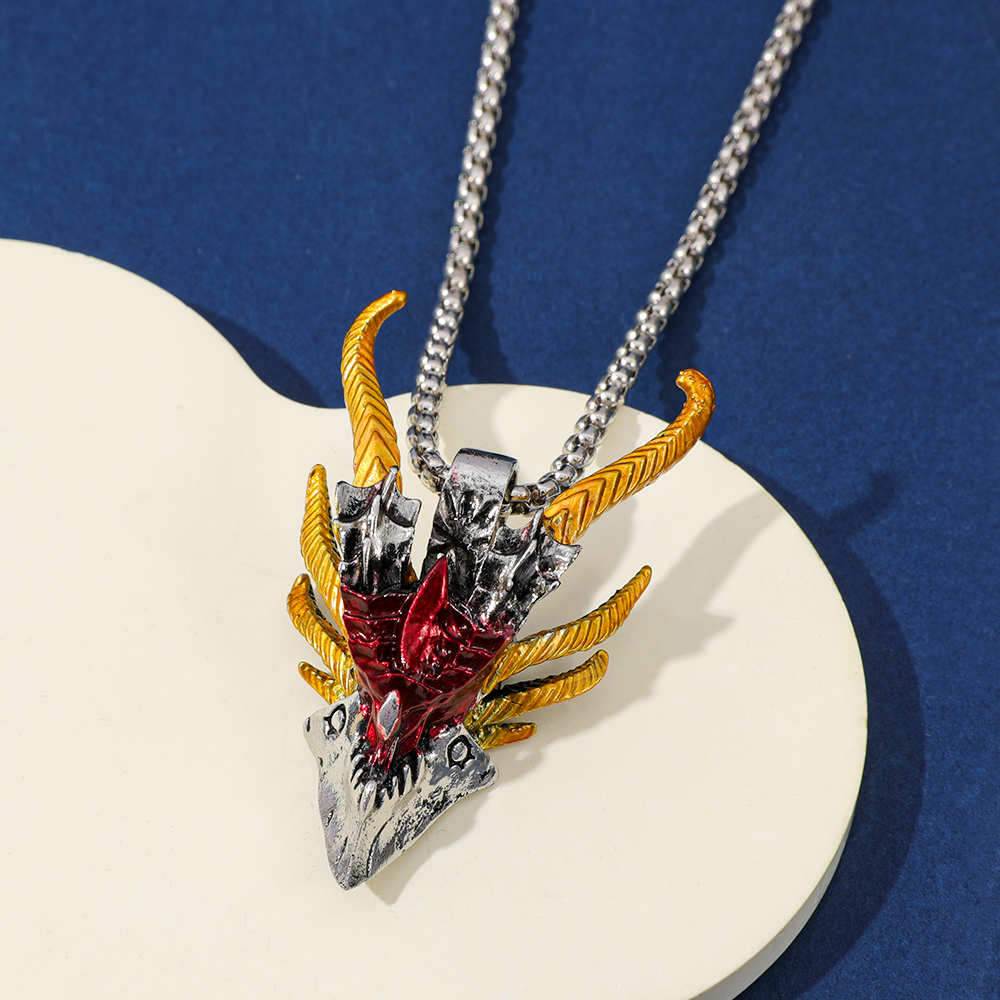 Collier pendentif tête de drag - Men Accessories Jewelry avis et prix