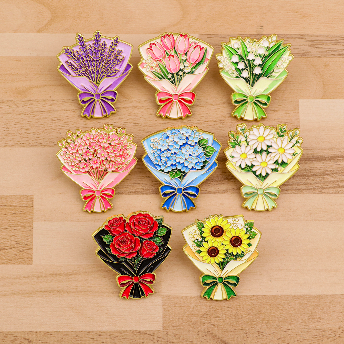 Lot de 10 épingles en émail mo - Men Accessories Bouquet avis et prix