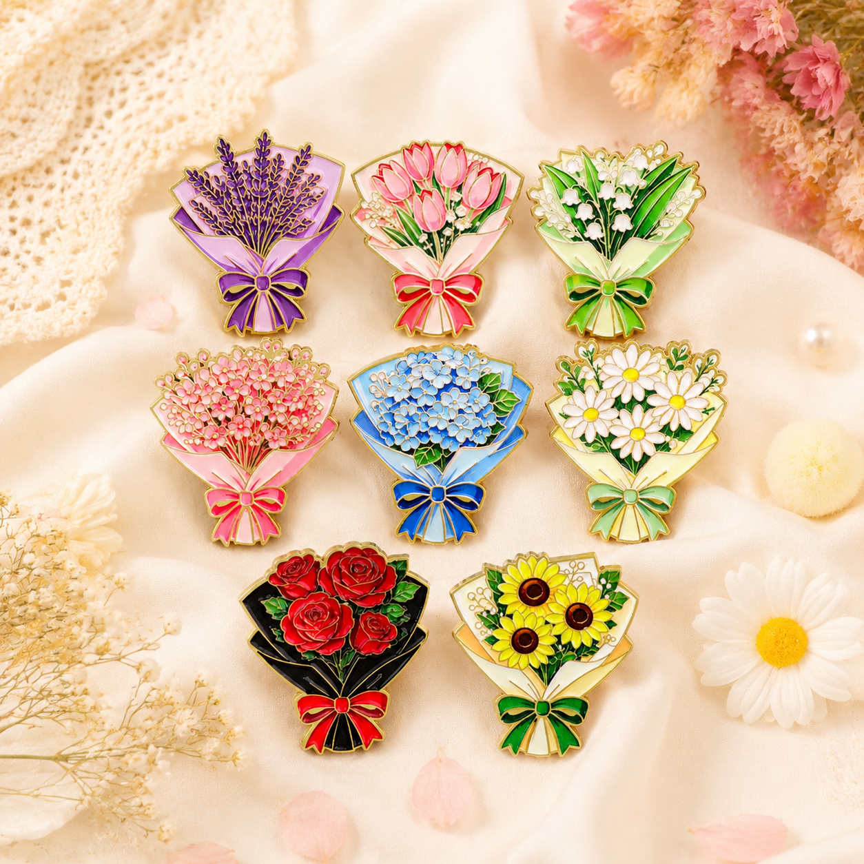 Lot de 10 épingles en émail so - Men Accessories Bouquet avis et prix