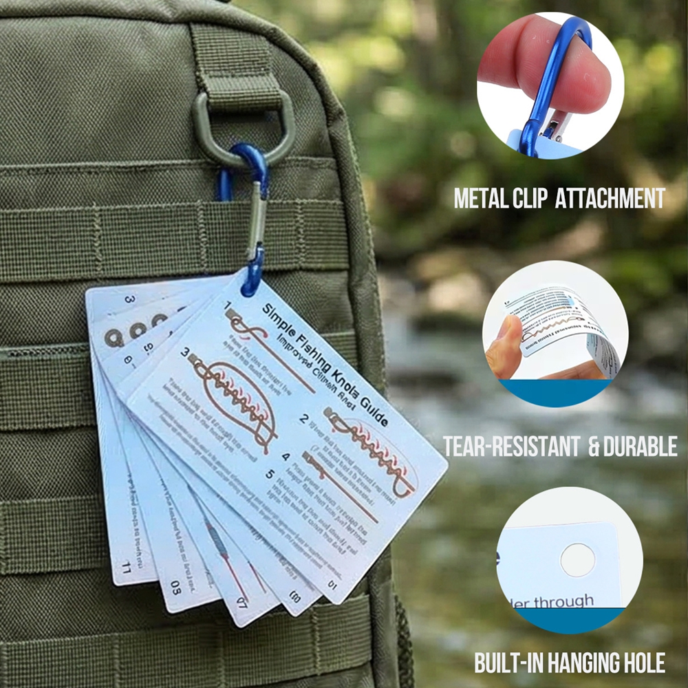 Carte de trucs de nœuds de pêc - Men Accessories Guide avis et prix