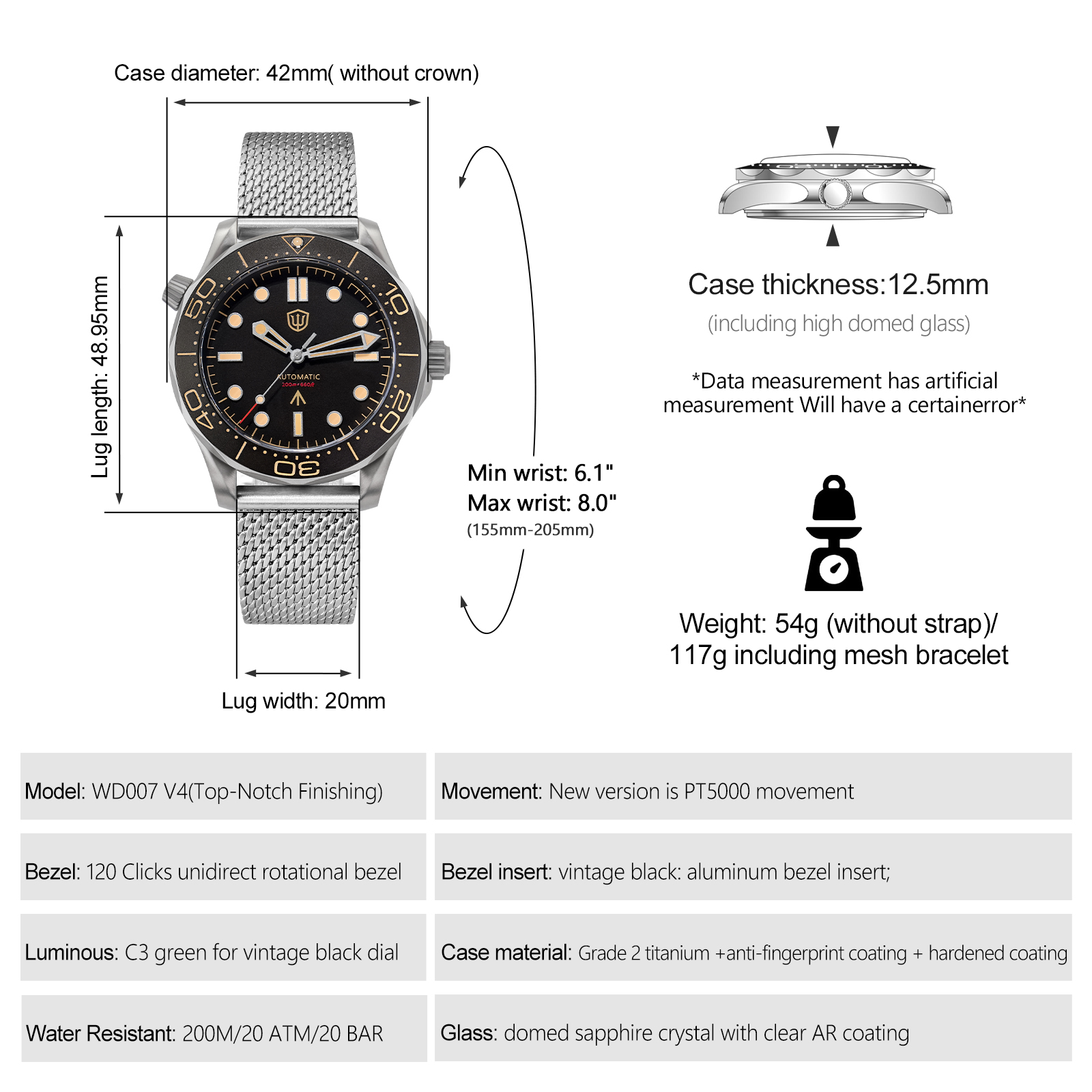 Watchdives WD007 V4 montre de  - Men Accessories Jewelry avis et prix