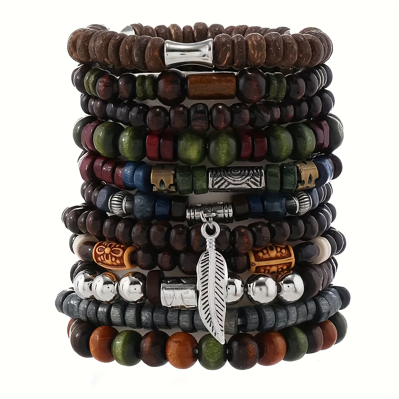 10 pièces Vintage bohême homme - Men Accessories Style avis et prix