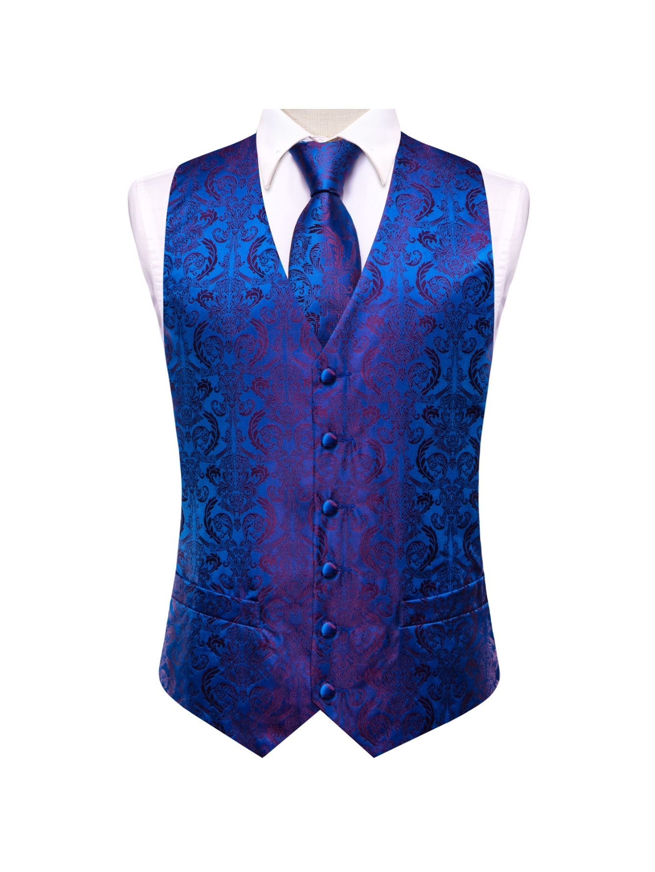 Ensemble 3 pièces bleu jacquar - Men'S Accessories Office avis et prix