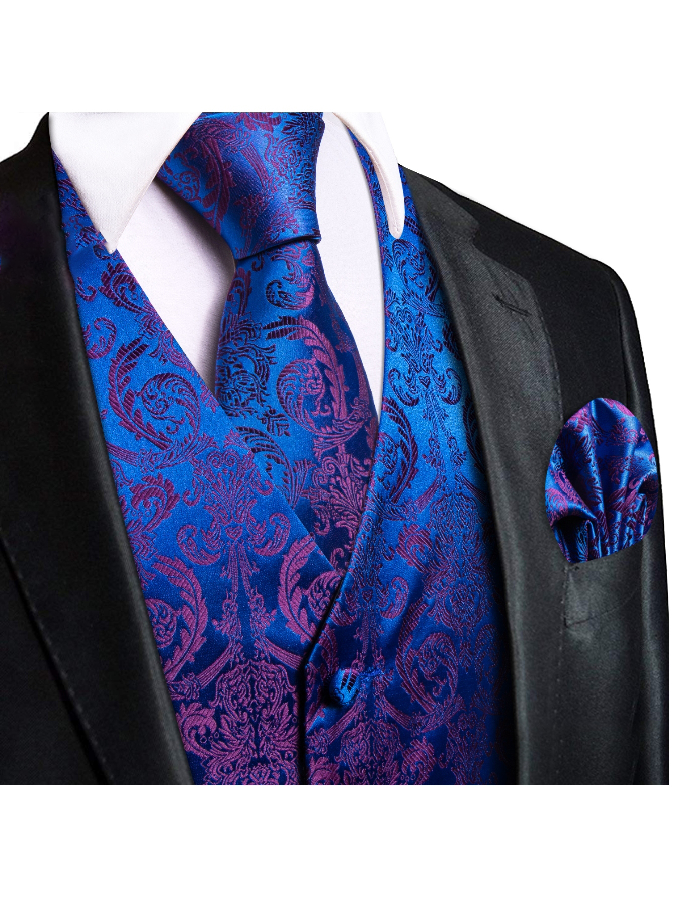 Ensemble 3 pièces bleu jacquar - Men'S Accessories Office avis et prix