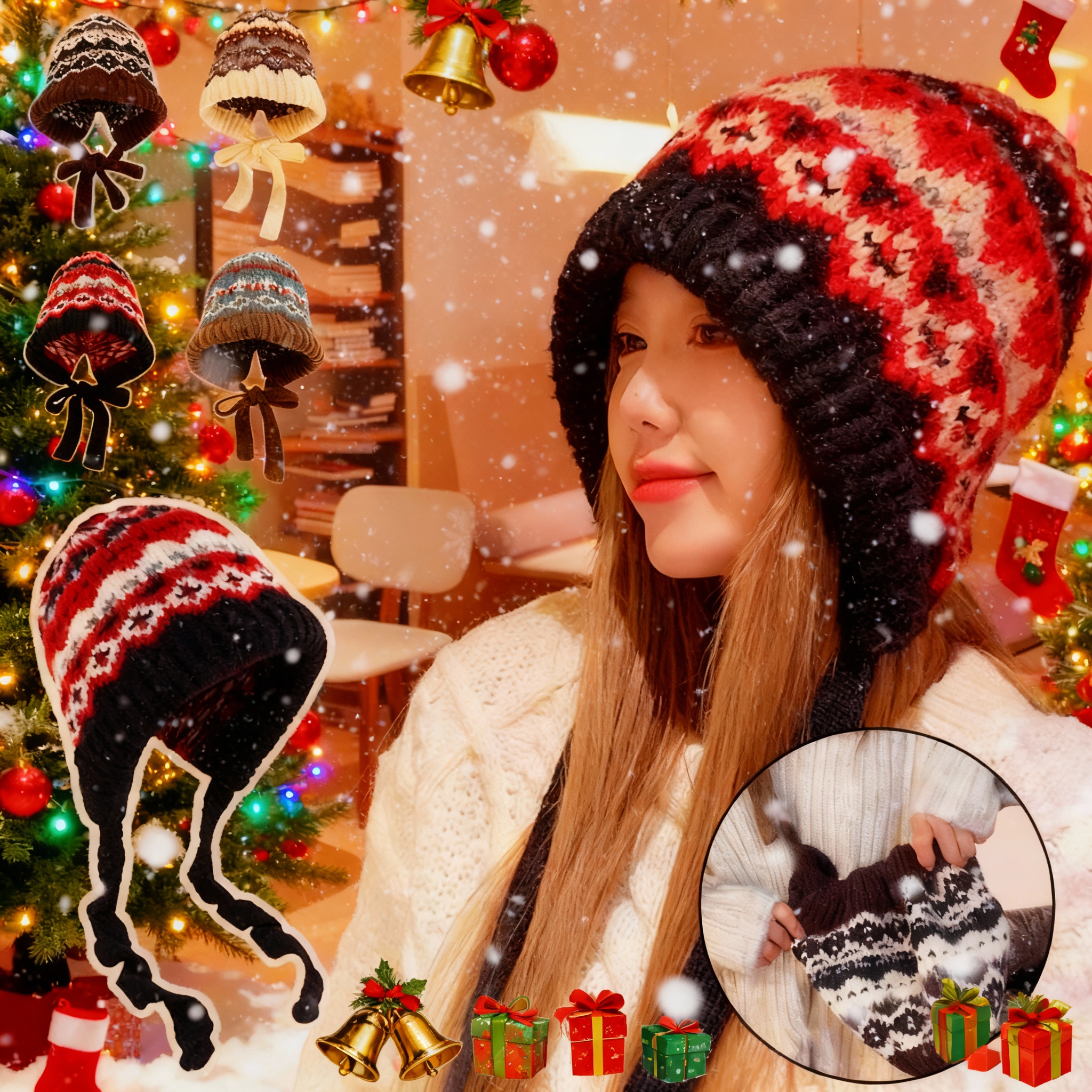 Bonnet tricoté chaud pour femm - Men Accessories Ethnic avis et prix