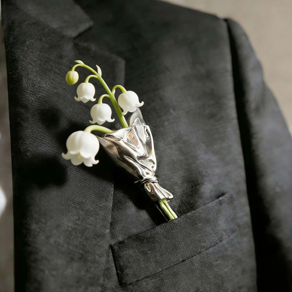 Broche vintage à fleurs inséra - Men Accessories Bouquet avis et prix