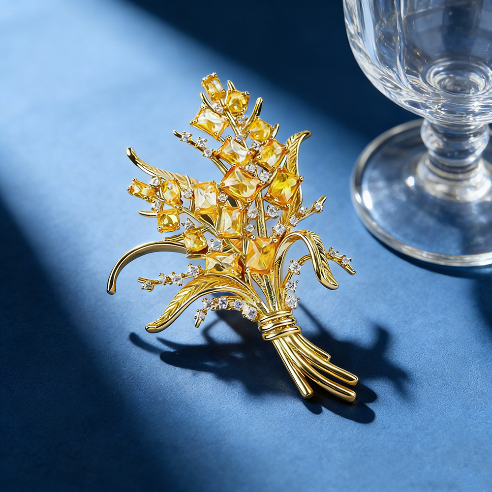 Broches de mode en zircon moti - Men Accessories Bouquet avis et prix