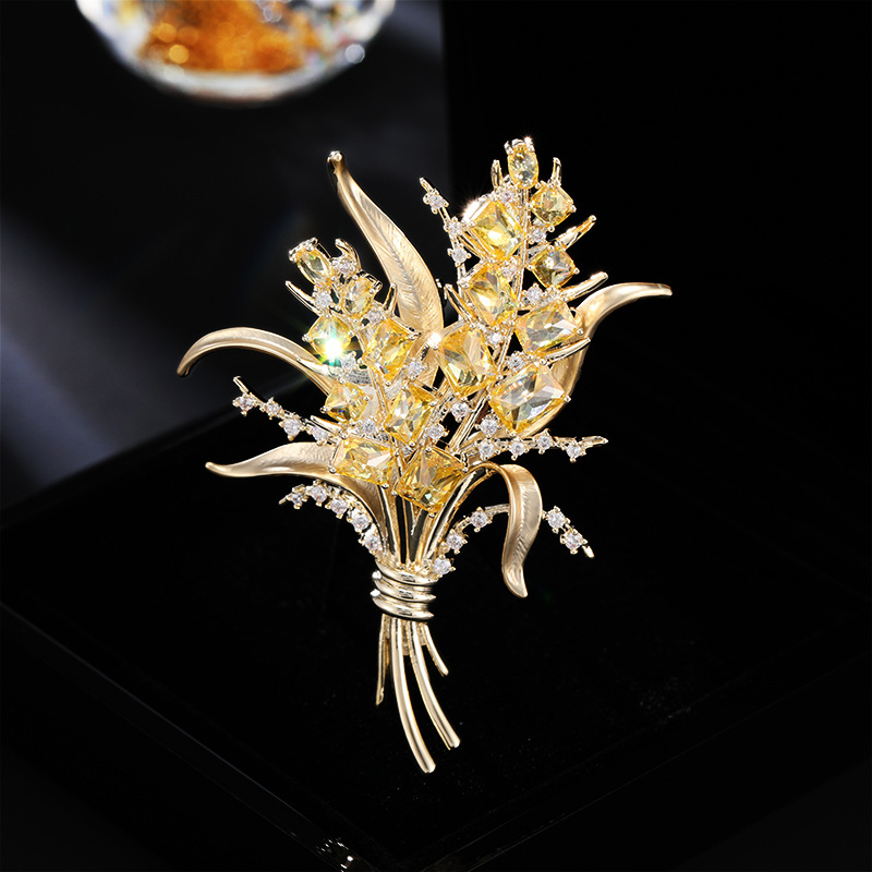 Broches de mode en zircon moti - Men Accessories Bouquet avis et prix