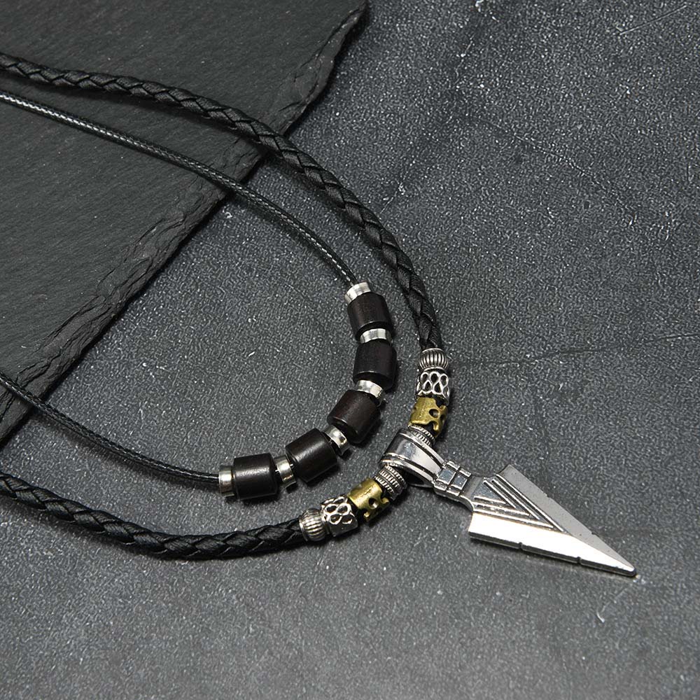 Collier pour homme en cuir tre - Men Accessories Ethnic avis et prix