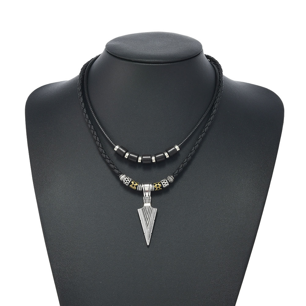Collier pour homme en cuir tre - Men Accessories Ethnic avis et prix