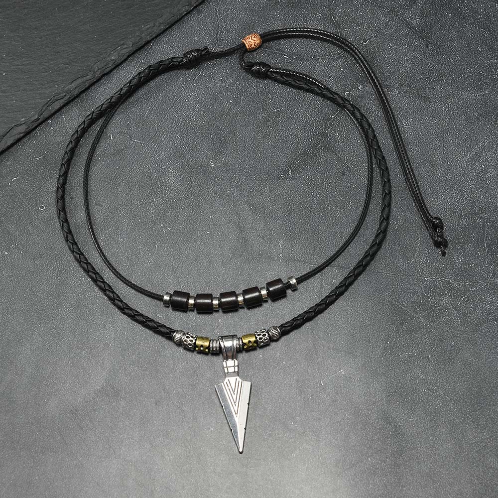 Collier pour homme en cuir tre - Men Accessories Ethnic avis et prix